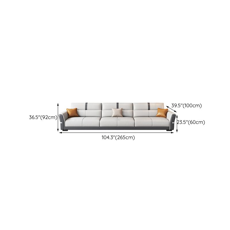 Contemporary Sectional Sofa Faux Leather Stain-Resistant Sectional Sofa