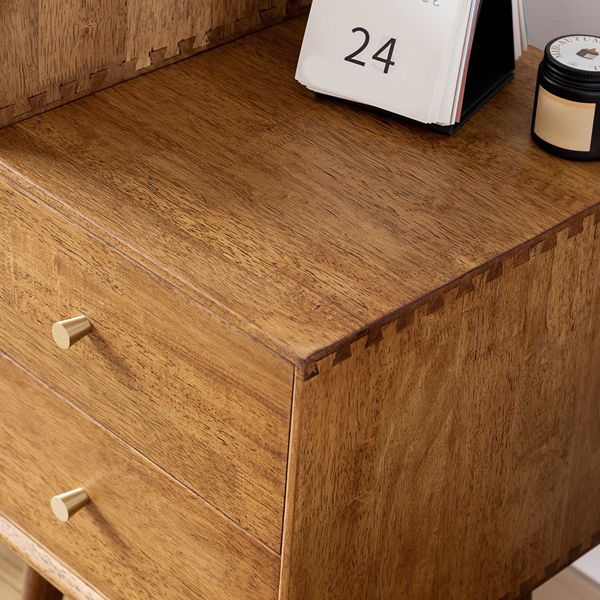 Modern Solid Wood Make-up Vanity Home Vanity Desk with Mirror