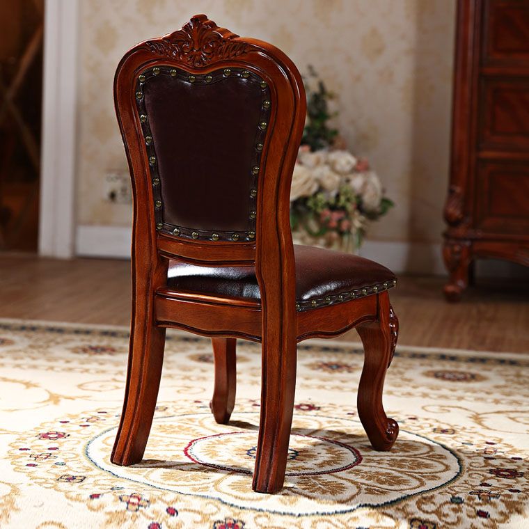 Chaise de salle à manger en bois massif de Style Victoria, chaises latérales à dossier ouvert pour cuisine