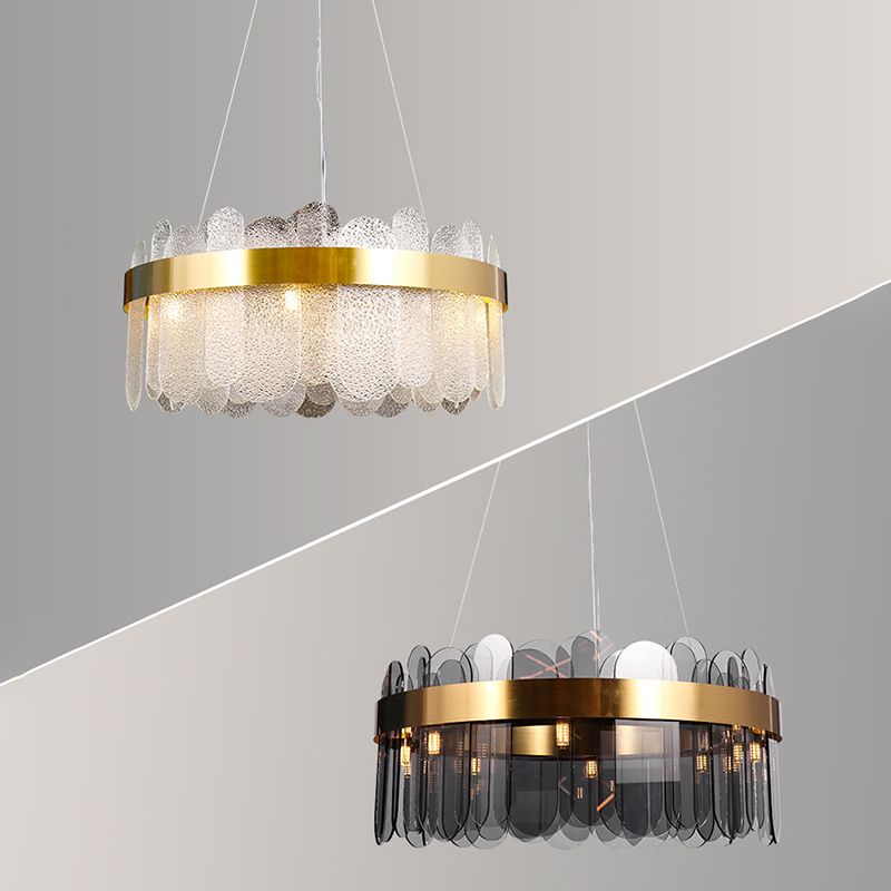 Simplicidad moderna Tambre de tambor lámpara de estar de múltiples luces múltiples accesorio de iluminación de sala de estar