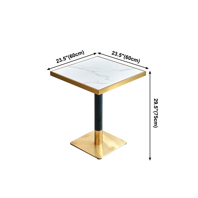 23.6-inch Traditional Luxury Table Dining Metal Pedestal Table