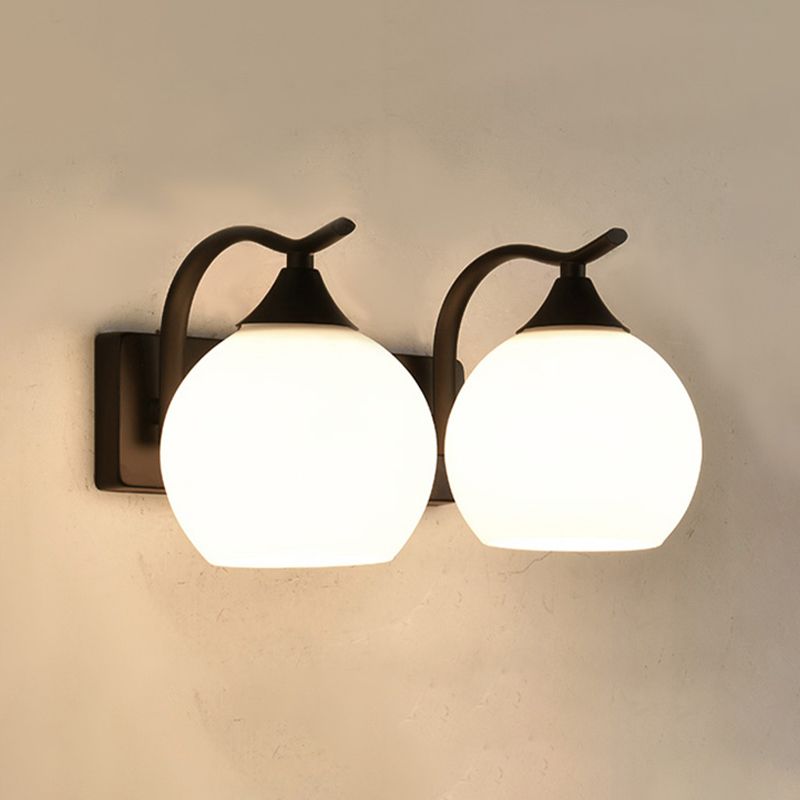 Metalen bol vorm muurlicht Noordse stijl muur sconce met glas voor woonkamer