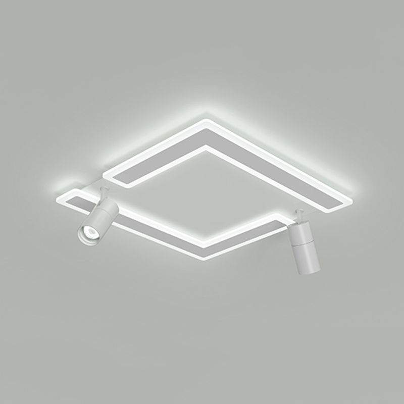 Plafonniers de simplicité blanche avec projecteurs Plafonnier encastré à LED