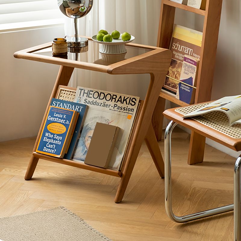 17" Wide Side Table Rectangular Accent Side Table with Storage