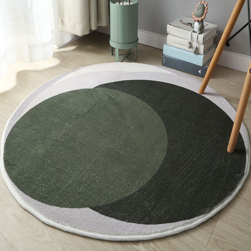 Novelty Circular Shape Rug Modern Area Rug Polyester Easy Care Carpet for Living Room