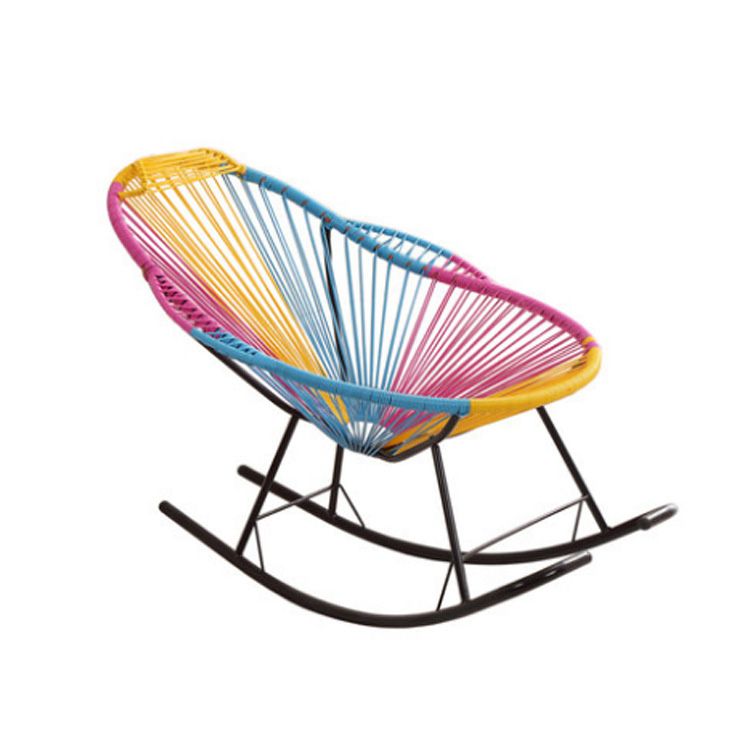 Modern Style Rocking Chair Rattan Outdoor Rocking Chair for Leisure