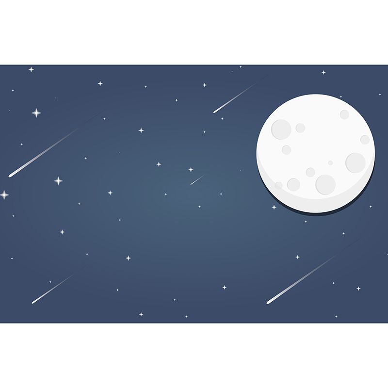 Outer Space Stain Resistant Customized Mural Wallpaper for Living Room Bedroom