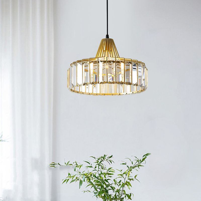 Modern Style Hanging Light Simple Crystal Pendant Lighting Fixture for Sitting Room