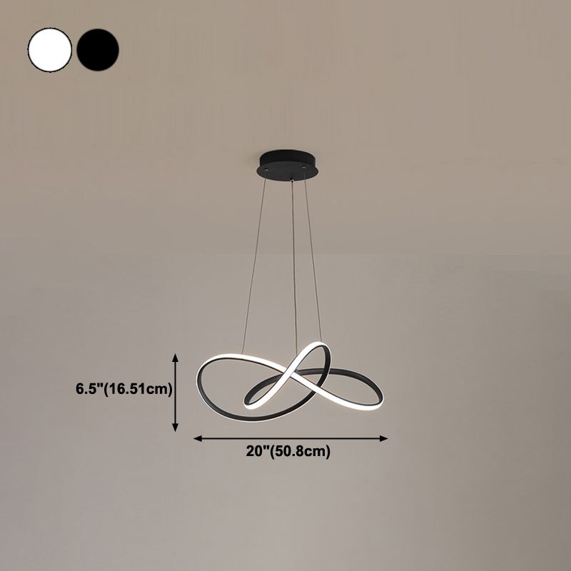 Spiral Shape Chandelier Light Contemporary Metal 1 Light Chandelier Lighting Fixture