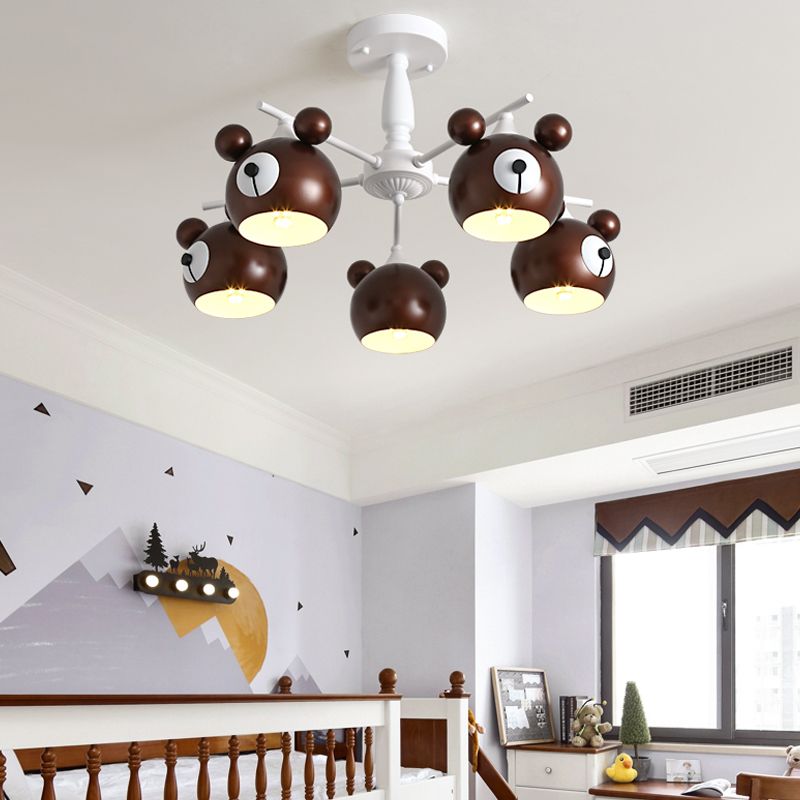 Modern Style Chandelier Light Nordic Macaron Metal Pendant Light for Living Room