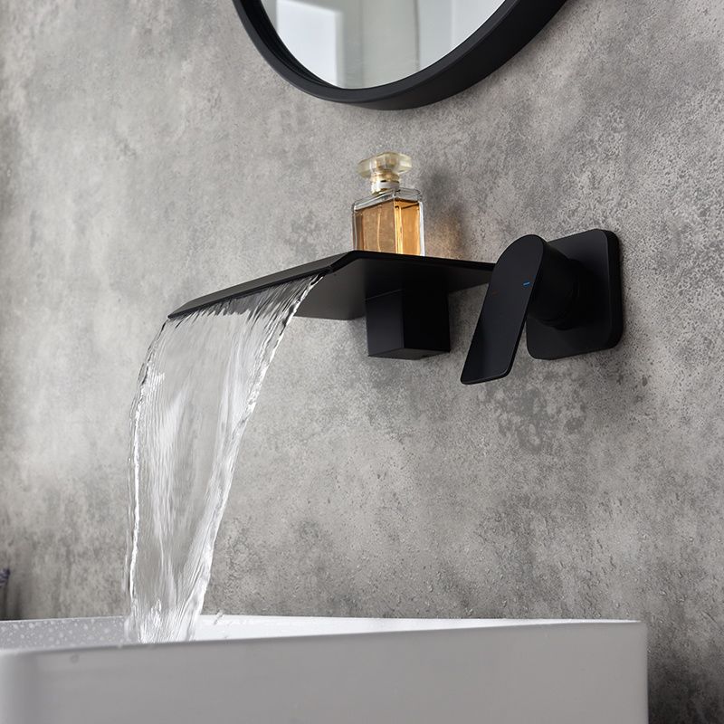 Fixed Roman Tub Faucet Trim Single Handle Wall Mounted Waterfall Tub Filler