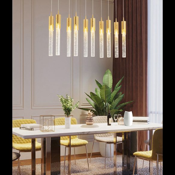 Column Hanging Light Fixtures Post-Modern Aluminum Ceiling Pendant for Living Room