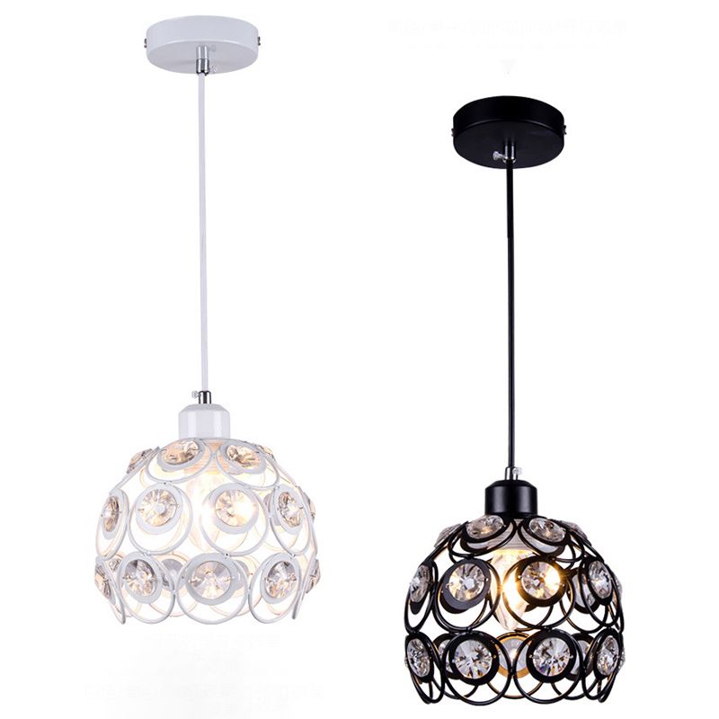 Globe hanger lamp Modern Crystal 1-Light bedhanging van beddenverlamptemature