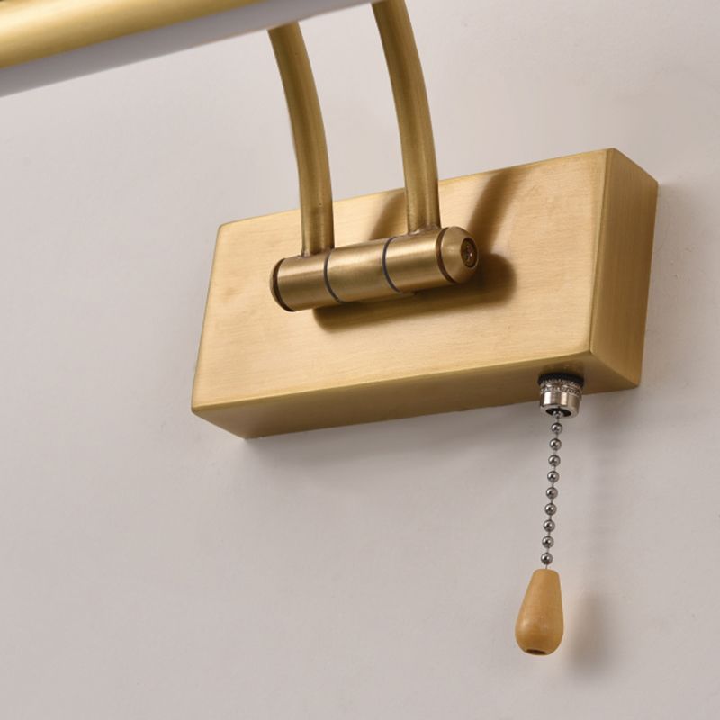 A mediados de siglo Modern Cilíndrico Flush Monte Murón Splecha de tocador de tocador montada en la pared de cobre para el baño