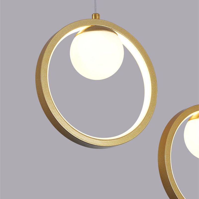 Estilo contemporáneo Geometry Island Lighting Lights Metal Island Lights