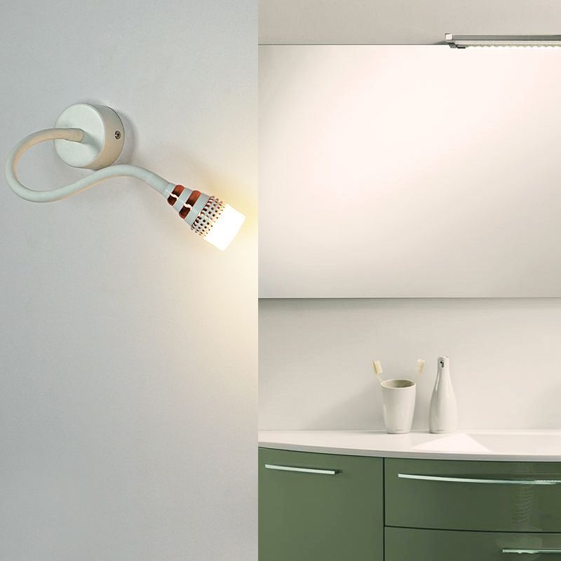 1 Light Geometric Wall Lighting Fixtures Modern Style Metal Wall Mounted Reading Lights