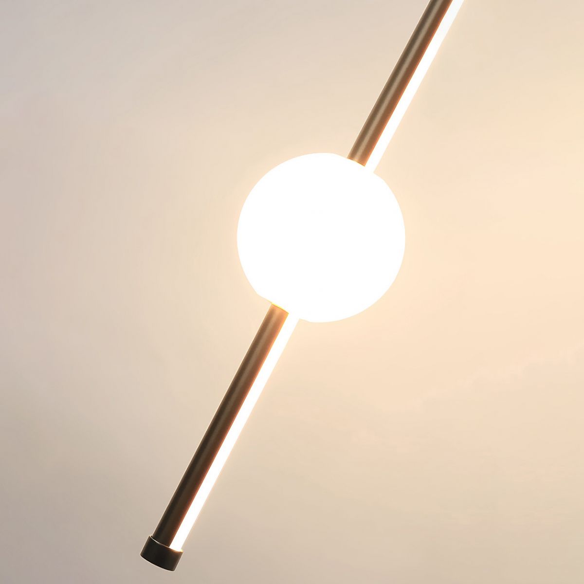 Tube Suspended Light Ceiling Modern Style Warm Light Hanging Light for Bedroom