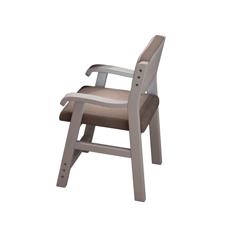 Contemporary Style Dining Wooden Chair Kitchen Open Back Arm Dining Chairs