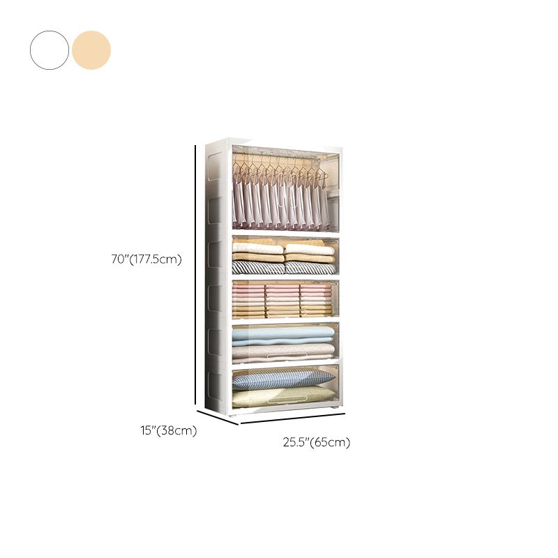 Hinged Wardrobe Cabinet Contemporary Plastic Wardrobe Closet