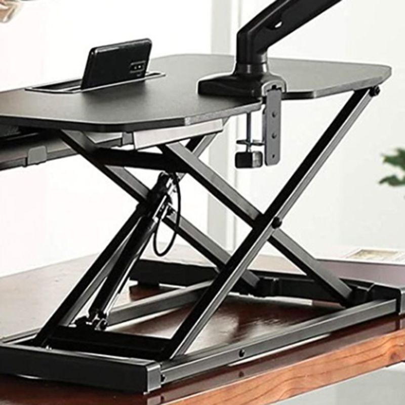 Folding Rectangular Shaped Office Laptop Table Wood in Black/White/Grey