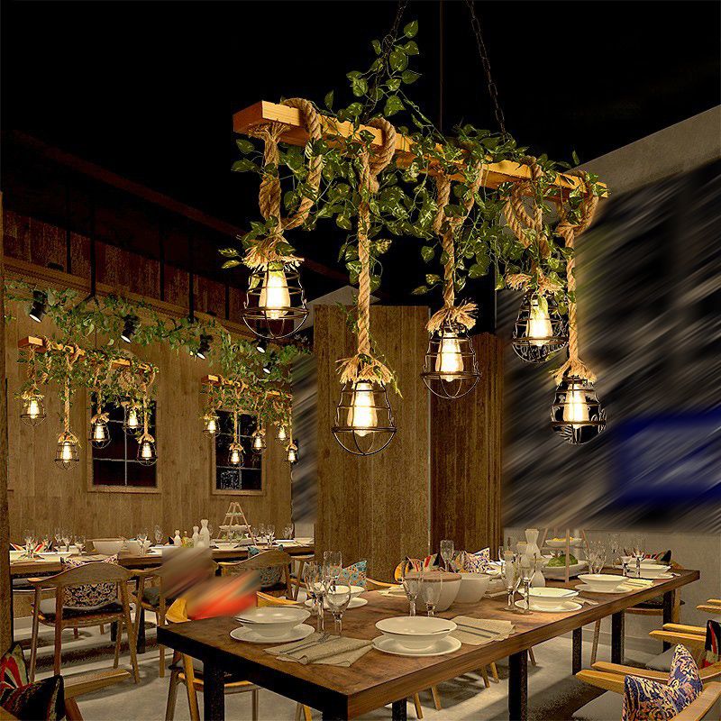 Industrial Round Island Lights Metal Island Chandelier Lights for Bar