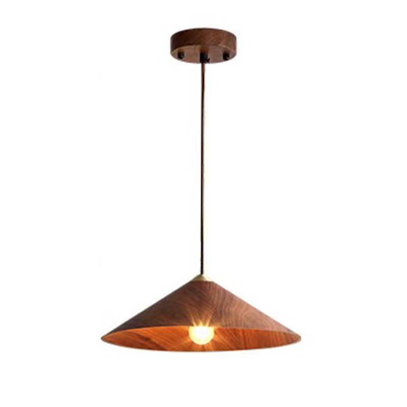 Moderno estilo simple 1 Ligera de madera ligera Lámpara de estar de lámpara colgante de sala de estar