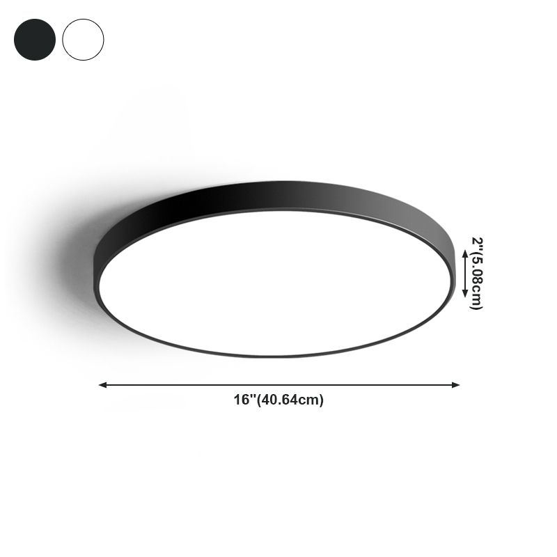 Luminaires de plafond encastrés de simplicité de lumière montée au plafond à LED ronde