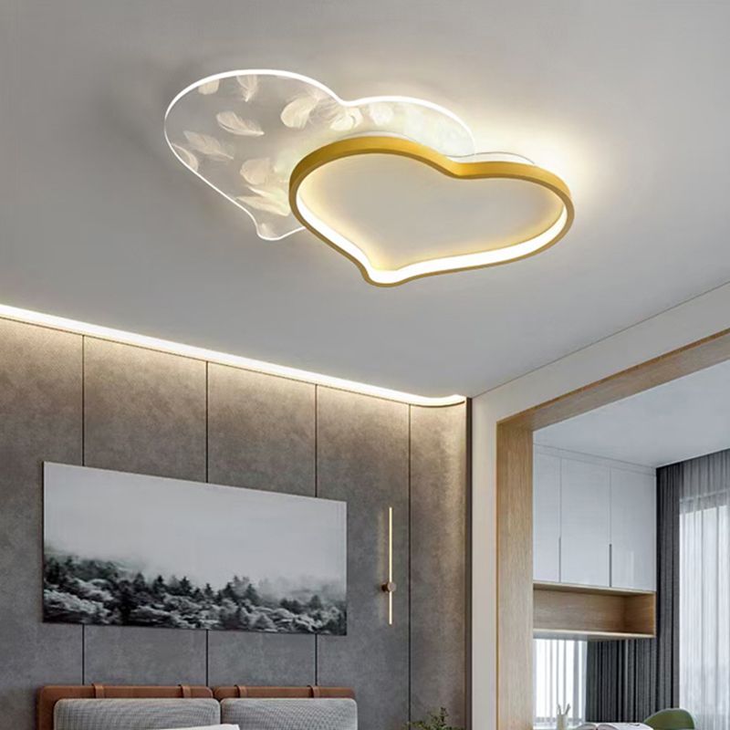 Coeur encastré luminaire chambre simple acrylique plafonnier