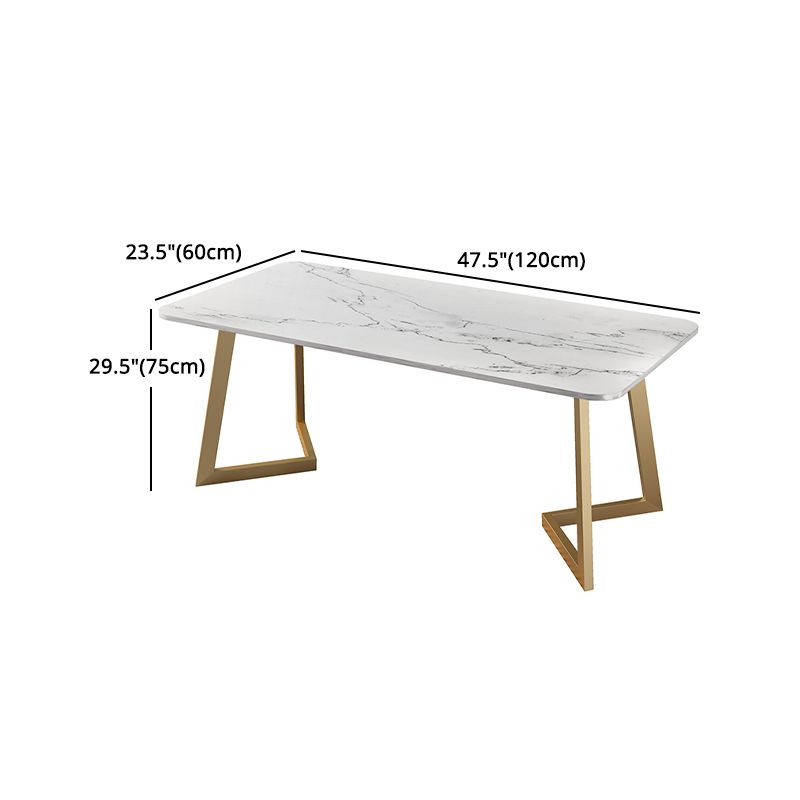 Glam 1/4/5 Pieces Dining Set Rectangle Sintered Stone Dining Table for Home Use