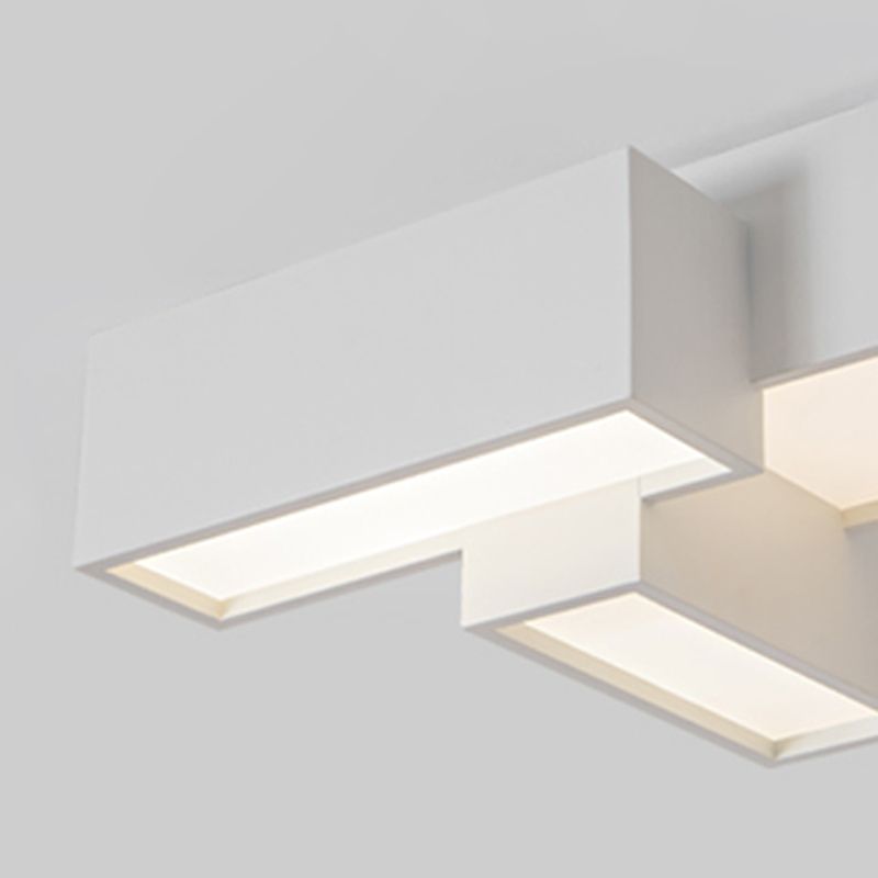 Modern Style Flush Mount Ceiling Light Fixture with Iron Art for Living Room