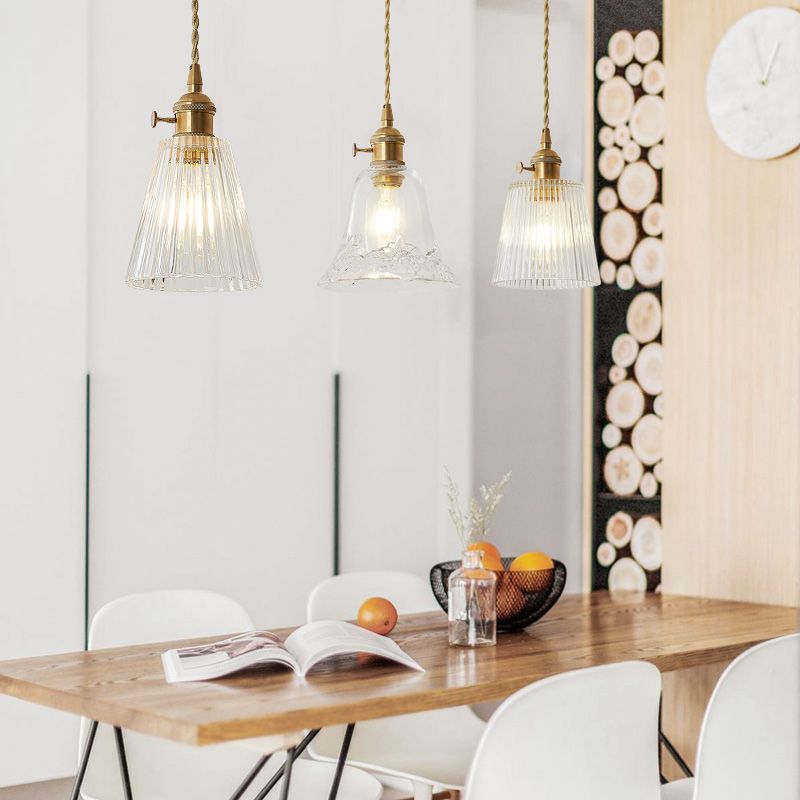 Modern Style Hanging Light Creative Glass Shade Pendant Lighting Fixture for Dining Room