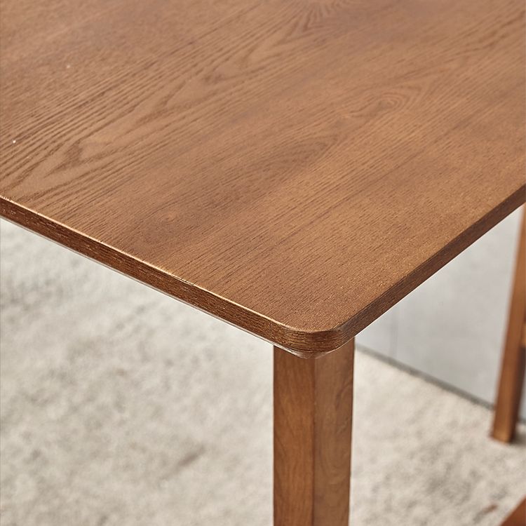 Modern Rectangle Ash Bar Table Set 1/2/3 Pieces Counter Table with Armless High Stools