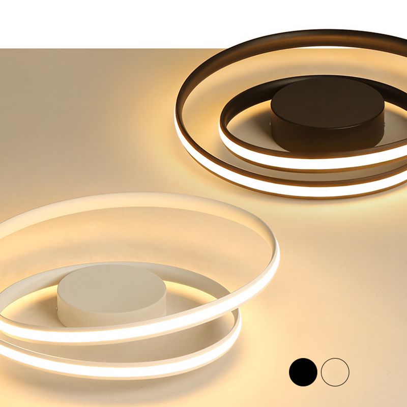 Metal Ribbon Flush Mount Ceiling Light Fixture Modern Living Room Flush Mount Lighting Fixtures