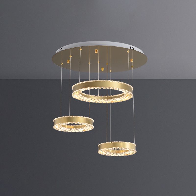 Moderno lampadario a pendente a led in stile lussuoso illuminazione lampadario cristallino