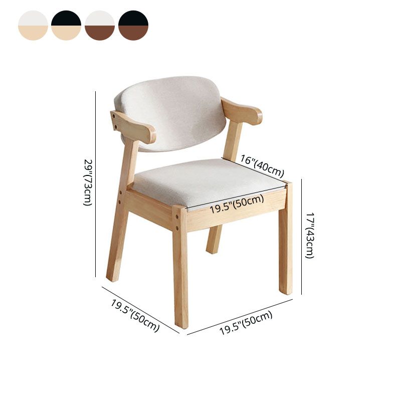 Silla de comedor de madera tradicional con respaldo abierto, silla lateral de comedor individual para el hogar