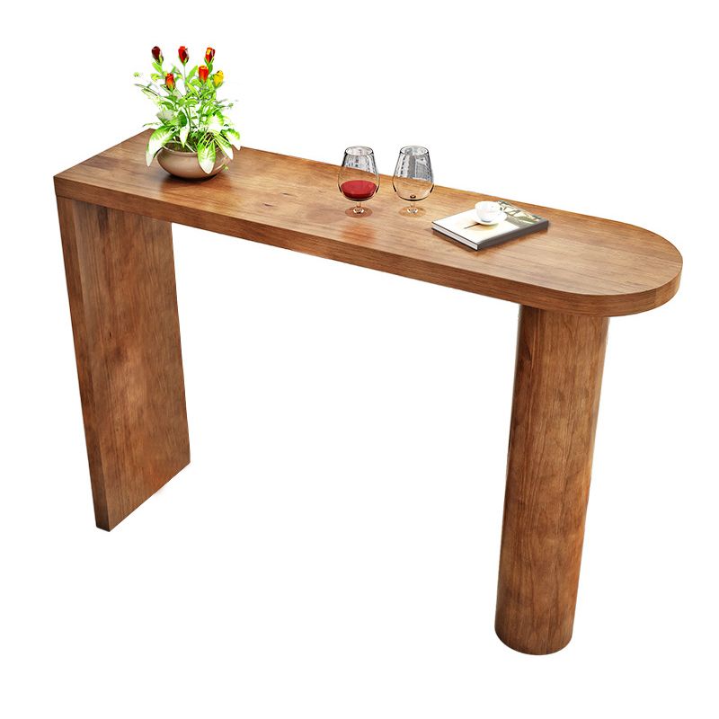Industrial Style Wood 1/2 Pieces Bar Table Set Rectangle Bar Table for Home