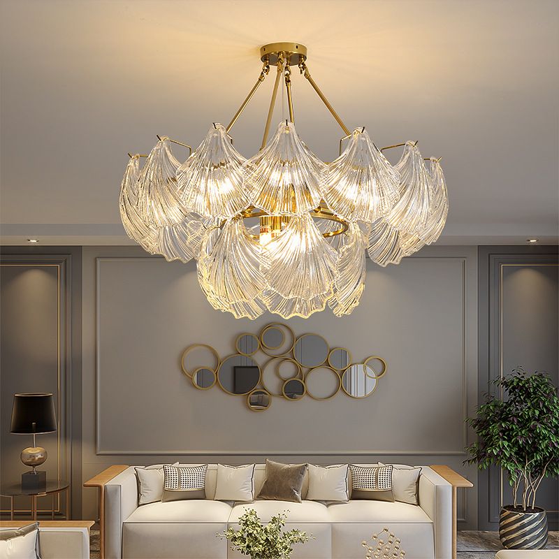 Modern Artistic Pendant Light Glass Geometric Chandelier for Dining Room