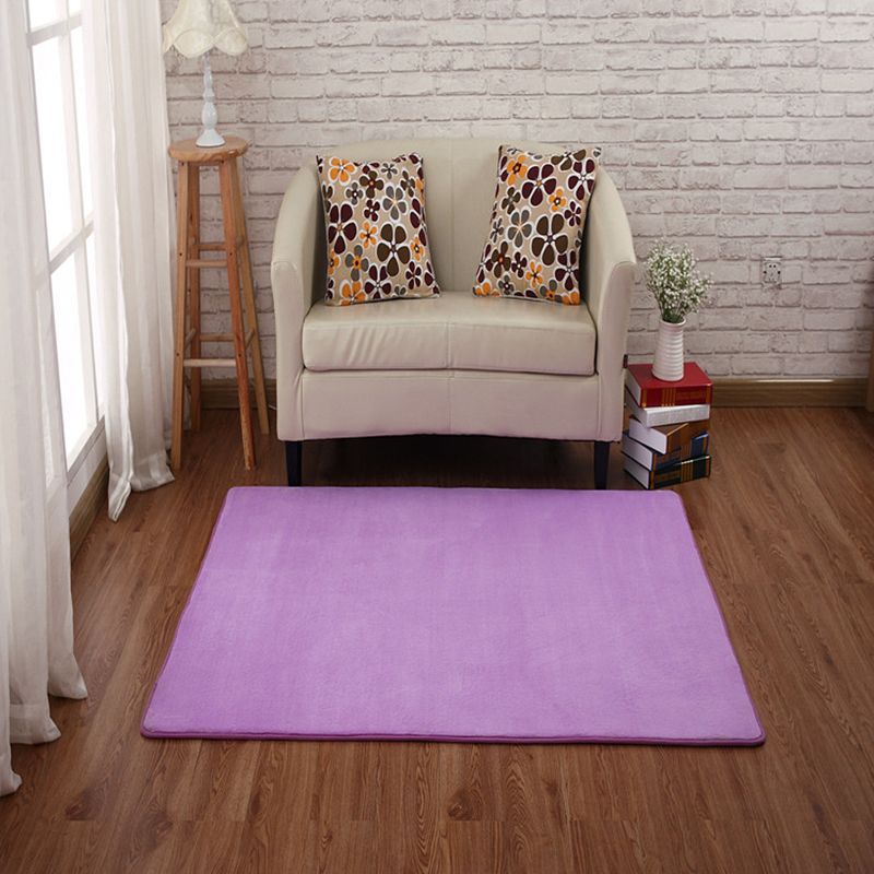 Casual Bedroom Rug Multi Color Solid Color Indoor Rug PVC Non-Slip Easy Care Washable Carpet