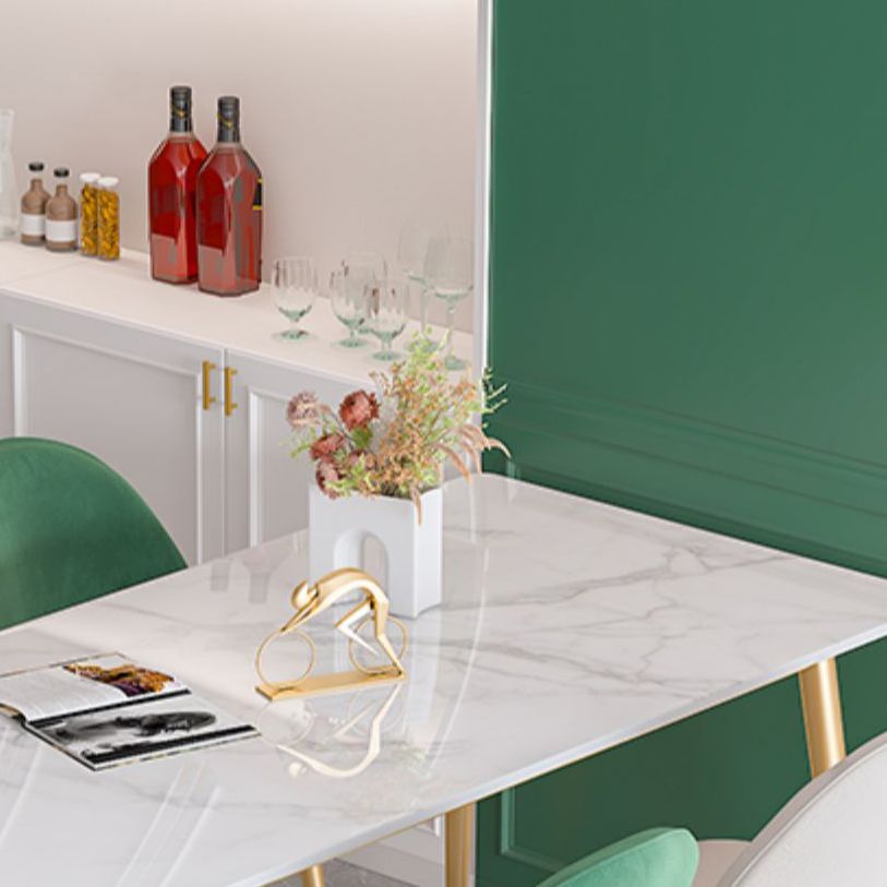 Glam 1/4/5/7 Pieces Dining Set Rectangle Stone Dining Table for Dining Room