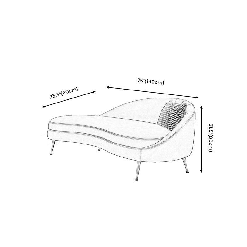 Sofá de terciopelo glamoroso 4 asientos curvos apretados 74.80 "W SOFA para sala de estar