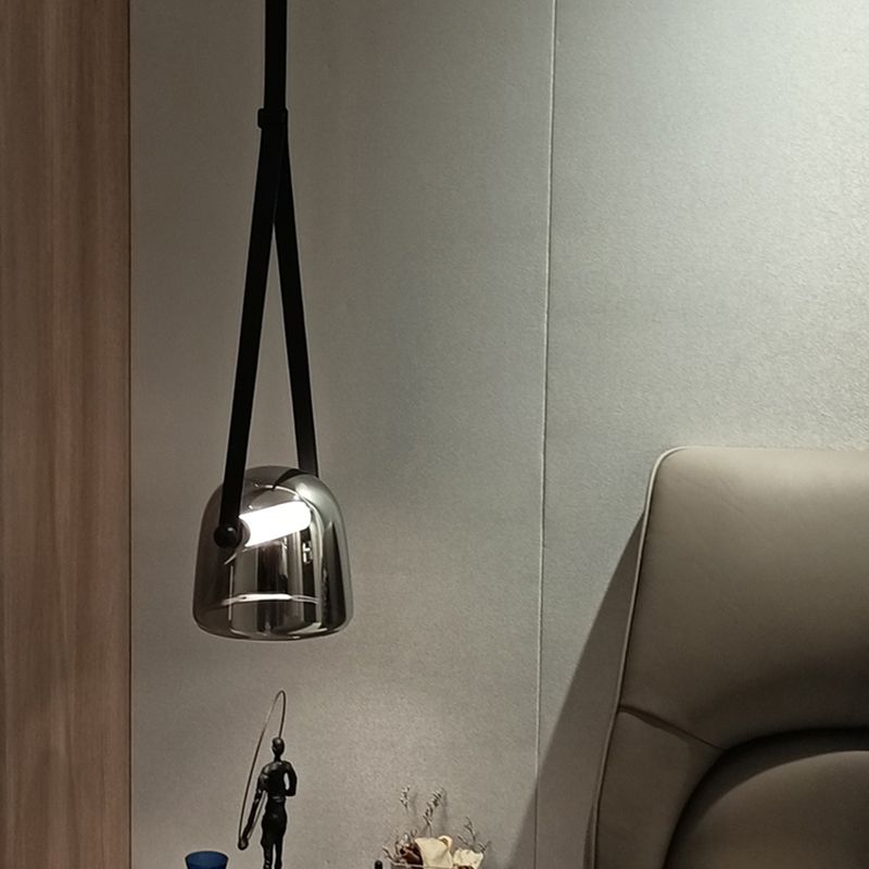 Light a sospensione geometrica a pendente a led artistica moderna con tonalità di vetro