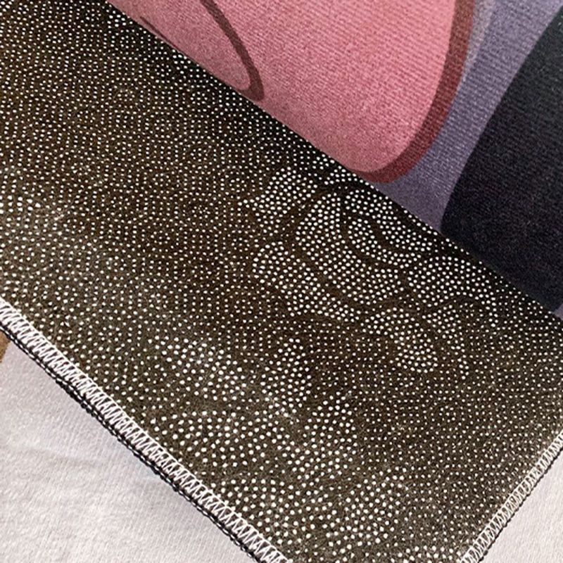 Traditional Carpet Floral Print Polyester Indoor Carpet Stain Resistant Area Rug for Living Room