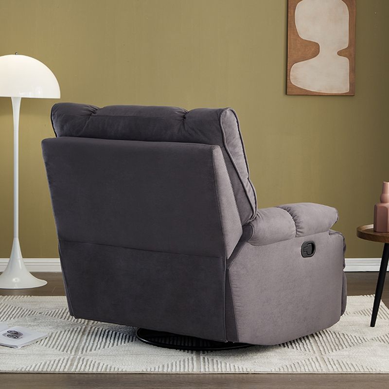 Traditional Fabric Reclining Chair Manual Rocking Recliner with Independent Foot