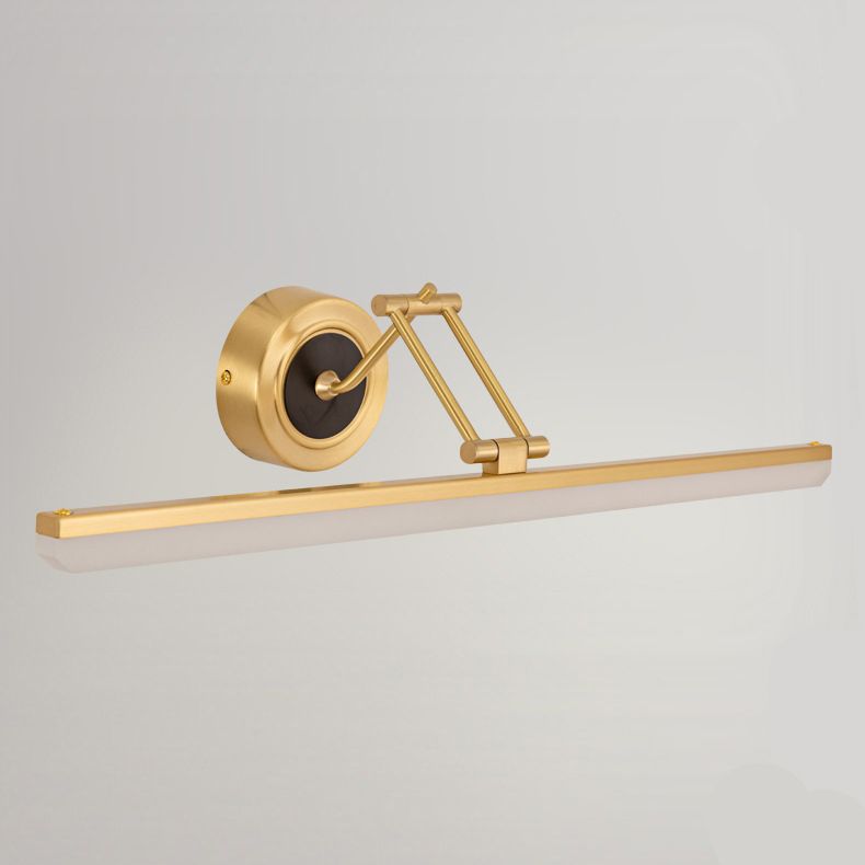 Linear Shape Wall Lighting Modern Style Metal 1-Light Sconce Lamp for Shower Room