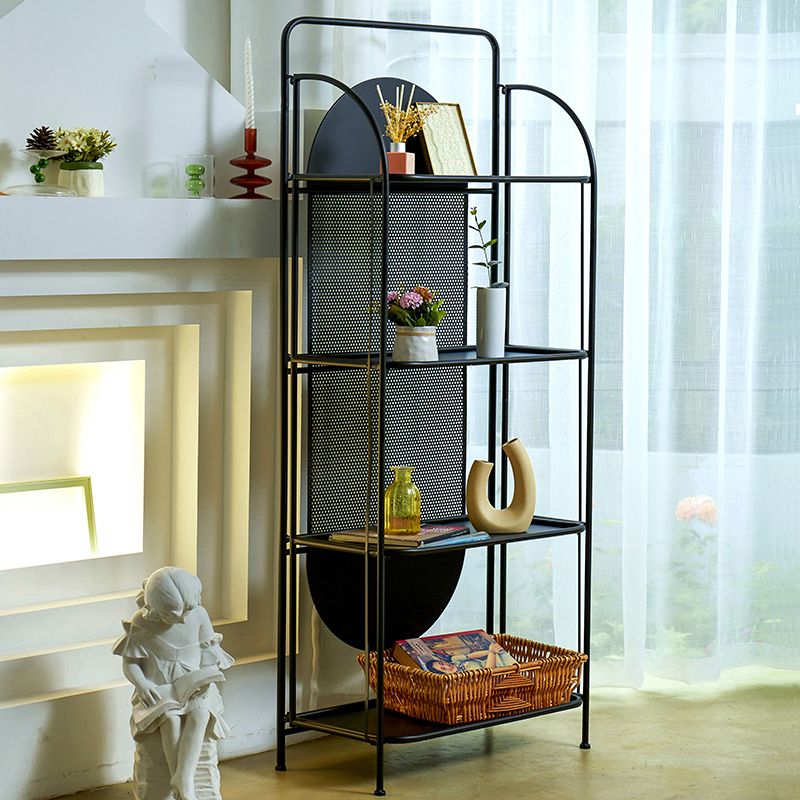 Modern Style Bookcase Etagere Open Back Metal Bookshelf for Home