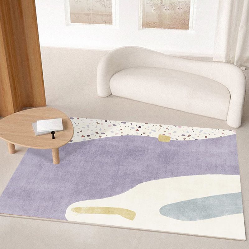 Modern Brown Rug Polyester Color Piece Rug Washable Rug for Home Decor