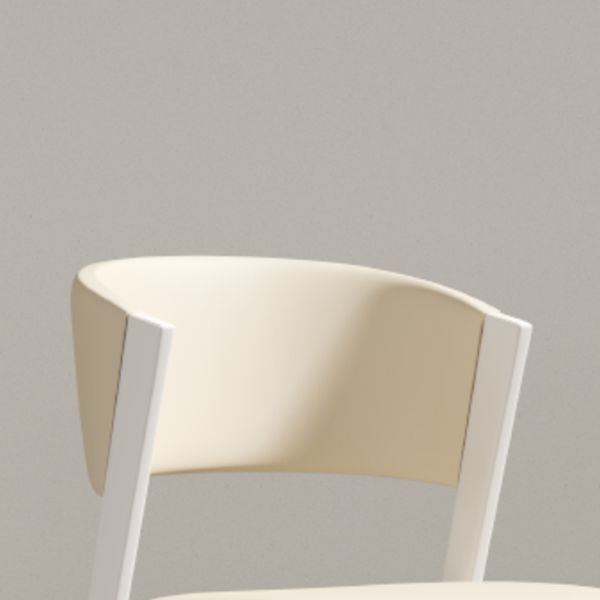 White Legs Modern Open Back Upholstered Dining and Accent Chairs