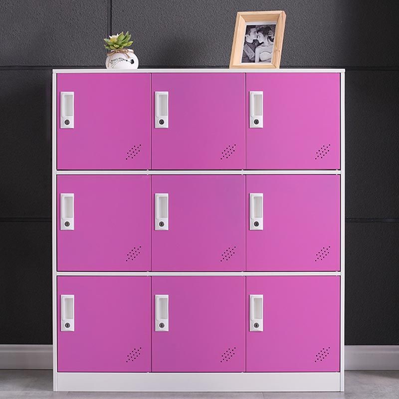 Non-Hanging Armoire Contemporary Metal Storage Cabinet for Home