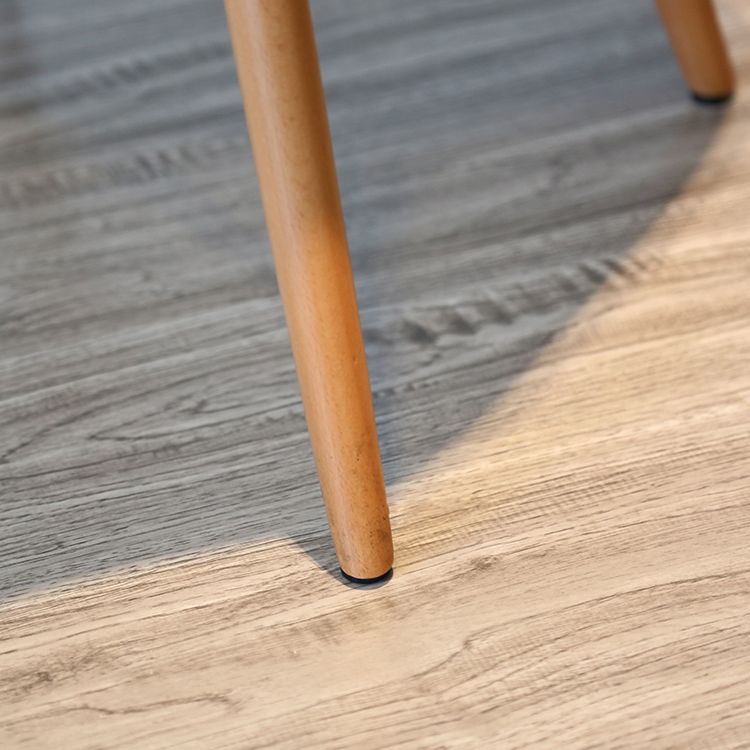 Glam Style Side Chair Set Plastic Dining Room Side Chair with Wood Legs