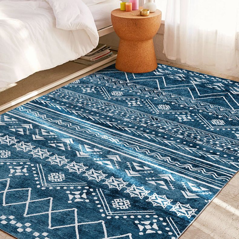 Multicolor Boho Intérieur Rapis Polyester Symboles tribaux Tapis Tache Risqueur intérieur résistant pour le salon